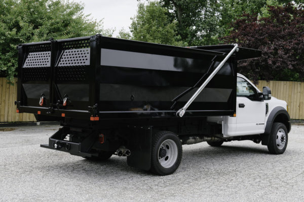 Custom 12'6" Intercon Diamond Landscape Body, 48" Sides, Equipped with Intermediate Doors, Rear Doors Top Section Plasma-Cut, Full Cab Shield, Electric Tarp, Combo Hitch